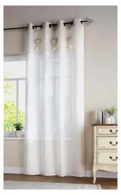 Produktbild von Gardine, Dekoschal mit Herzhängern 240 x 140 cm
