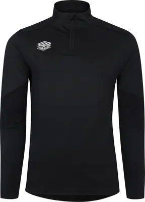 Productafbeelding van Umbro - "Optimus Training" tussenlaag met korte rits, uni, voor heren/dames, model UO2439 (3XL) (zwart)