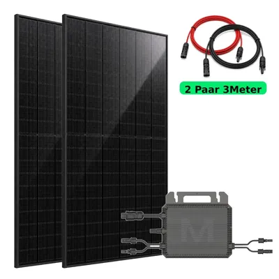 Produktbild von Balkonkraftwerk 1000W 2x500W Jolywood bifazial MARSTEK MI800W Wechselrichter