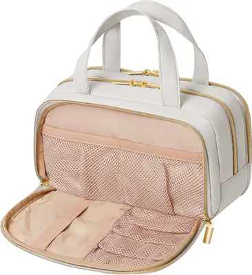 Produktbild von Reise-Toilettas 5L, wasserdicht, rosa, Damen-Toilettas mit Make-up-Organizer
