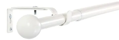 Produktbild von Gardinenstange ausziehbar Flexa Weiß Endstück Kugel 16/19mm – 70-120cm