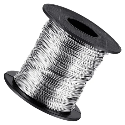 Edelstahldraht 0,4 mm, 137 m, silber, für Schmuckherstellung und Basteln