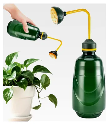 Produktbild von Gießkanne mit Softsprüher für Bonsai, Blumengießen, sanfte Bewässerung, Ballbrause für Pflanzen 450ml, Blumengießer, Softsprüher (Grün)