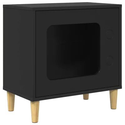 Zdjęcie produktu dla vidaXL Domek dla kota czarny 51 x 30 x 52 cm Materiał drewnopochodny