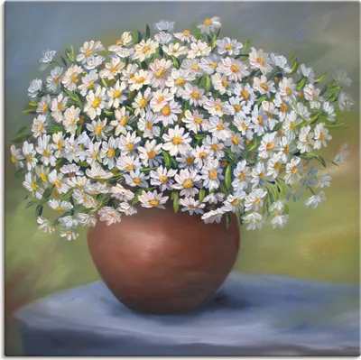 Produktbild von ARTland Leinwandbild Margeriten Größe: 100x100 cm