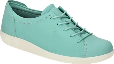 Produktbild von Ecco SOFT 2.0 Damenschuhe - bequeme Schnür- Halbschuhe blau Freizeit NEU