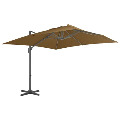 Produktbild von vidaXL Sonnenschirm mit Tragbarem Sonnenschirmständer Taupe