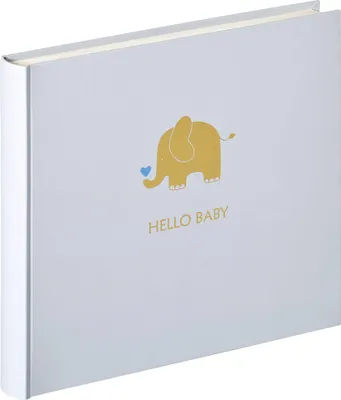 Obrázok produktu pre Walther Baby Animal modrá 25x28 50 bielych strán / slon UK148L