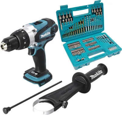 Produktbild von Makita DHP 458 Z Akku Schlagbohrschrauber 18 V 91 Nm + 102 tlg. Bit Bohrer Set - ohne Akku, ohne Ladegerät
