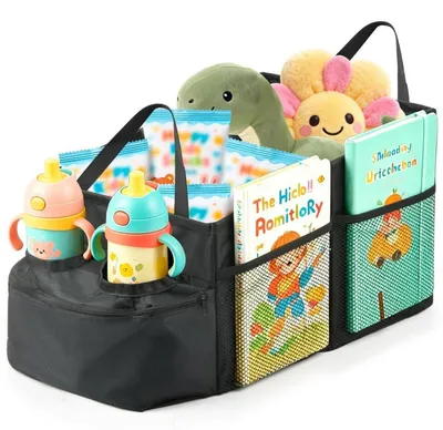 Obrázok produktu pre Organizér do auta na zadné sedadlo – univerzálny, skladací, s veľkým úložným priestorom, vodeodolný, 45x27x23 cm