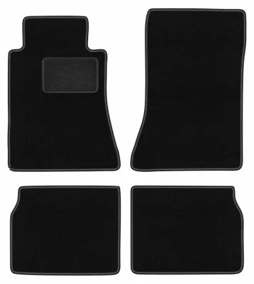Immagine prodotto di Tappetini in moquette per Mercedes Classe E W124 1984-1997 (berlina/station wagon) – set 4 pezzi, neri, su misura – Wielganizator LUX