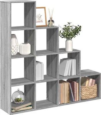 Produktbild von Maison Exclusive - Raumteiler-Bücherregal 4 Stufen Grau Sonoma 131,5x29x131,5 cm