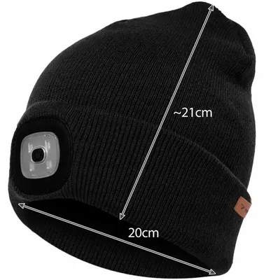 Produktbild von Trizand 22663 Mütze mit USB-Stirnlampe, schwarz