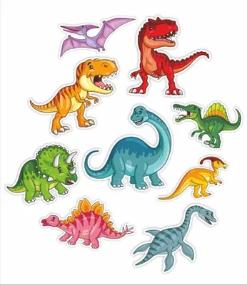 Image de Décorations de fenêtre double face - Dinosaures 01 9pcs