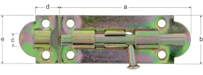 Produktbild von GAH Alberts Grendelriegel mit befestigter Schlaufe B30xL100mm galvanisch verzinkt