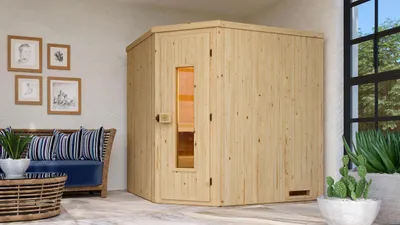 Produktbild von weka Element-Ecksauna VARBERG 2 HT, Kompakt 5,4 x B x T x H x 194 x 177 x 199