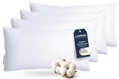 Produktbild von Livina Home Premium Kopfkissen 100% Baumwollehülle, 4060 cm, 4er-Set