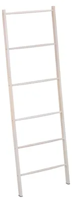 Produktbild von Relaxdays Handtuchleiter Holz, 6 Sprossen, Wäscheleiter Handtücher & Kleidung, HxB 170 x 55 cm, Badezimmer Leiter, weiß