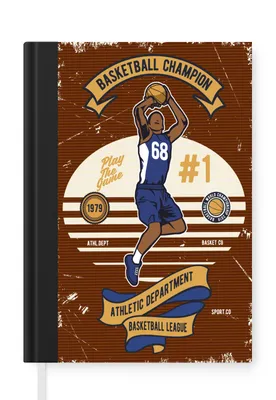 Obrázek produktu pro MuchoWow Zápisník Diář Rozpočet A5 Mancave - Basketbal - Vintage - Citáty