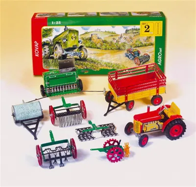 Produktbild von Spielzeugset Agro-Satz 2, Zetor Traktor mit 7 Maschinen, Mechanisches Getriebe