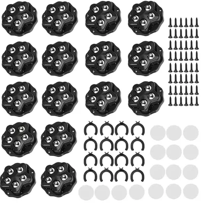 Imagen del producto de Rodillos de bolas con 5 bolas, 16 unidades, capacidad de carga de 300 kg, para muebles y electrodomésticos