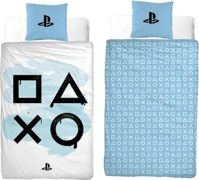 Obrázek produktu pro Playstation - Sada ložního prádla, bavlna CD2398 (jednolůžko) (modrá/bílá)