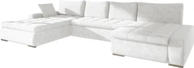 Produktbild von MIRJAN24 Ecksofa Caro, U-Form Couch mit Bettkasten und Schlaffunktion, Polsterecke, Couchgarnitur für Wohnzimmer (Farbe: Fredo 25)