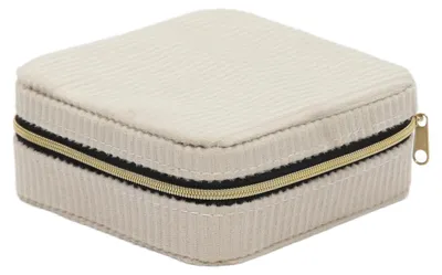 Zdjęcie produktu dla Pudełko na biżuterię, sztruks, 12 x 12 x 5 cm