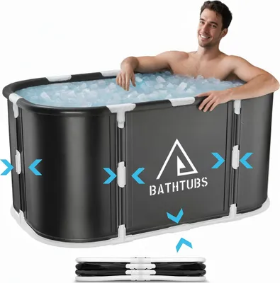 Produktbild von Tragbare Faltbare Badewanne,Separate Familie Badezimmer SPA Wanne,Effiziente Aufrechterhaltung der Temperatur,Ideal für Hot Bath Ice Bath 41x23x19Inch