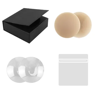 Imagen del producto de 2 protectores para pezones de alta calidad. Comodidad y protección discretos, 8 cm, tono de piel medio