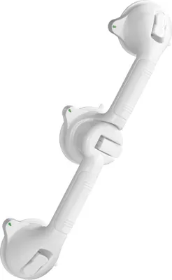 Produktbild von WENKO SECURA TRIO Wand Halte Griff ohne Bohren Badewannen Dusche Ampel Funktion Sicherheit
