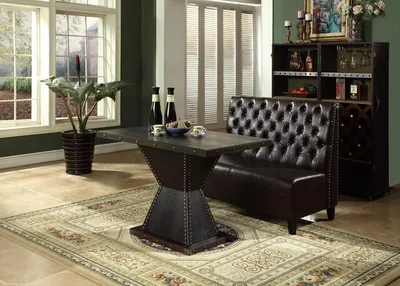 Obrázek produktu pro Pohovka Chesterfield lavice hnědá čekárna obývací pokoj kancelářské pohovky