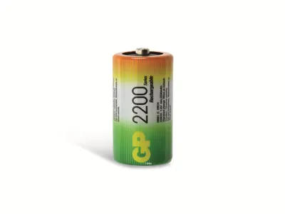 Produktbild von GP Batteries Nickel Metal Hydride Series NiMH rechargeable batteries, 2200 mAh, Nickel–Metal Hydride (NiMH), 1.2 V, 61 g, 26.2 x 26.2 x 50 mm, C