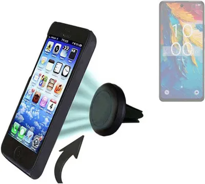 Produktbild von K-S-Trade kompatibel mit TCL 50 Pro NXTPAPER 5G Auto Handy Halterung KFZ Halter Lüftungsgitterhalterung Air Vent mount Smartphone Halter