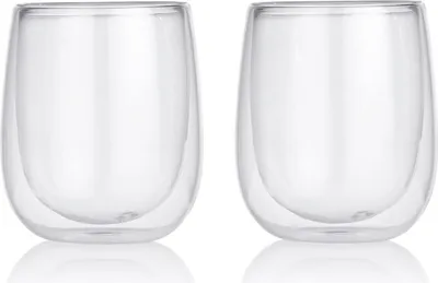 Produktbild von GOURMETmaxx Cappuccino-Gläser 2er Set 250ml Doppelwandige Thermo Gläser Latte Macchiato Kaffee Tee Cocktail Glas Thermoglas Becher Kaffeegläser