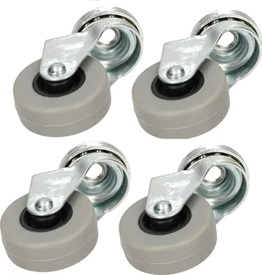 Produktbild von KOTARBAU® 4 Stk Möbelrollen Ø 40mm Alle Böden Geeignet Lenkrollen Gummirollen Transportrollen Sofarollen Schieberollen Werkzeugrollen Schwerlastrollen