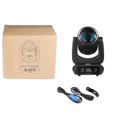 Produktbild von Mini LED Moving Head Licht, 200W Leistung, 24 rotierende Prismen, 14 Gobos, 1 Stück 200W, EU Stecker