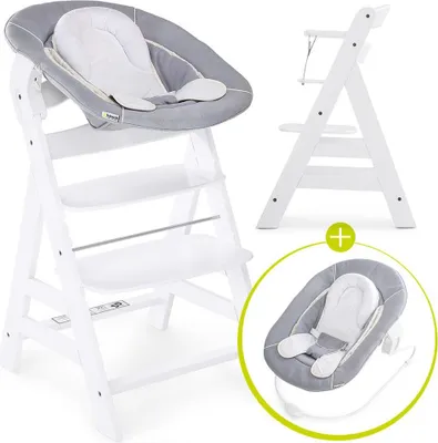 Produktbild von Hauck Alpha Plus White Newborn Set - 3-tlg. Hochstuhl