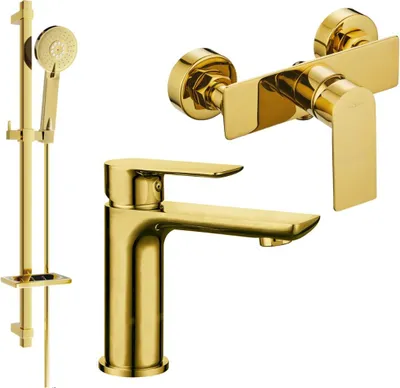 Produktbild von Mexen Alfa DQ40 Brausegarnitur, Gold - 745704DQ40-50