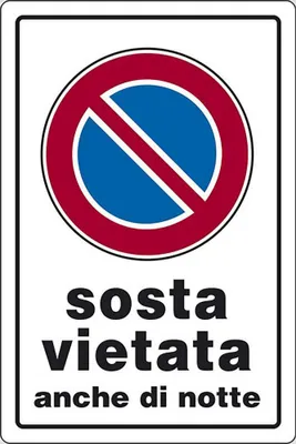 Immagine prodotto di START Cartello di divieto di sosta anche notturno Negozi 30CMx20CM
