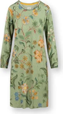 Produktbild von Pip Studio Destiny Long Sleeve Nightdress Safari Bloom  Farbe Green Größe M