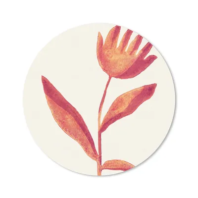 Produktbild von MuchoWow® Mauspad Mousepad Blumen - Pflanze - Rot - Pastell 50x50 cm - Mousepads - Maus Mat - Pad - Mausunterlage - Vinyl