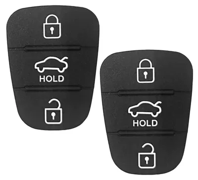 Image de 2 housses de protection pour clés de voiture, compatibles avec Hyundai et Kia - 3 boutons
