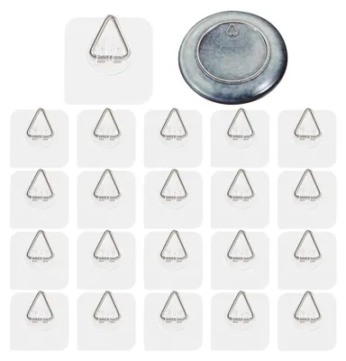 Productafbeelding van Wandplaathanger displayhouder - 20 stuks onzichtbare verticale plaathouders - 6,9 cm zelfklevend