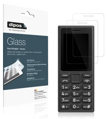 Produktbild von 2x Schutzfolie für HMD 110 5G - Anti-Shock 9H Folie dipos Glass Kunststoffglas