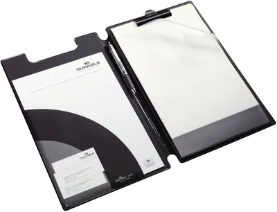 Zdjęcie produktu dla DURABLE Clipboard A4+ z 2 kieszeniami i uchwytem na d?ugopis, Czarny, 233201, 5 szt.
