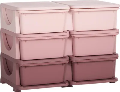 Produktbild von Schubladenschrank Für Kinder Aufbewahrungsboxen Mit 6 Ebenen, Spielzeug-Organizer, Für 3-6 Jahre Kinder