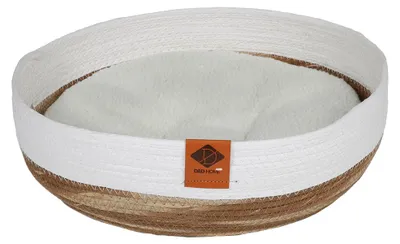 Productafbeelding van D&D Home Kattenmand RYAN van papiertouw – met kussen, 38×38×12 cm, natuurlijke uitstraling