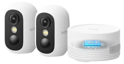 Image de Eufy eufyCam C35 - 2 Camera Kit - Caméra de surveillance réseau - extérieur, intérieur - résistant aux intempéries - couleur (jour et nuit) - 1920 x 1080 - 1080p - audio - sans fil - Wi-Fi - CC 5 V