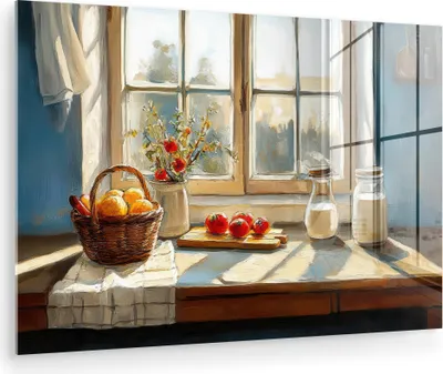 Produktbild von MuchoWow Glasbilder - Bilder auf Wandbild - Foto auf Glas Stillleben - Küche - Durchsichtig - Vintage 30x20 cm Wanddekoration aus Glas - Acrylglasbild - Acrylbilder - Bilder auf glas wandbild